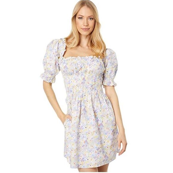 Levi's® Women's Puff Short Sleeve Verenne Dress - Floral Cloud - Picture 1 of 8